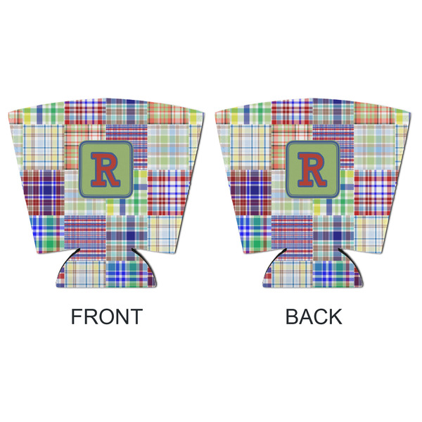 Blue Madras Plaid Print Party Cup Sleeves - with bottom - APPROVAL