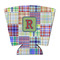 Blue Madras Plaid Print Party Cup Sleeves - with bottom - FRONT