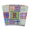 Blue Madras Plaid Print Party Cup Sleeves - without bottom - FRONT (flat)