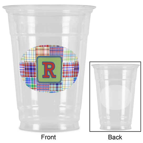 Blue Madras Plaid Print Party Cups - 16oz - Approval