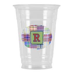 Blue Madras Plaid Print Party Cups - 16oz (Personalized)