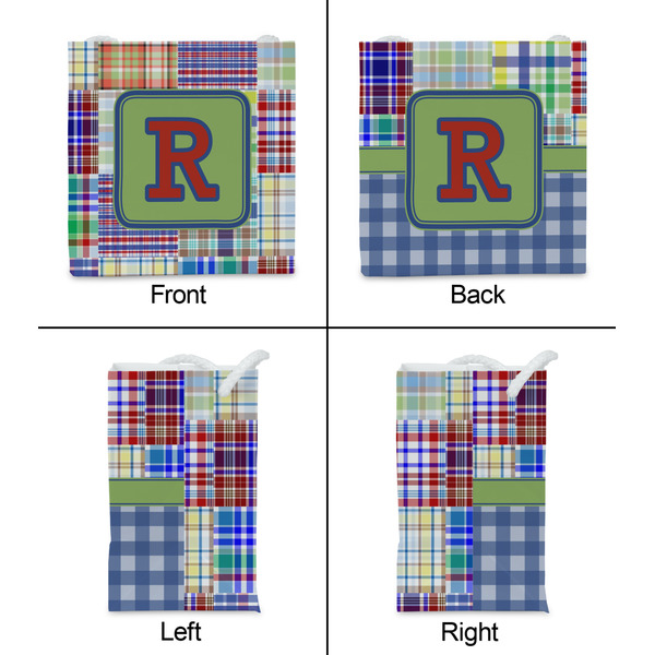 Blue Madras Plaid Print Party Favor Gift Bag - Gloss - Approval