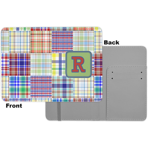 Blue Madras Plaid Print Passport Holder - Apvl