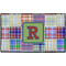 Blue Madras Plaid Print Door Mat - 60"x36" (Personalized)