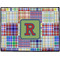 Blue Madras Plaid Print Door Mat - 24"x18" (Personalized)