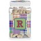 Blue Madras Plaid Print Dog Treat Jar (Personalized)