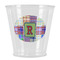 Blue Madras Plaid Print Plastic Shot Glass (Personalized)