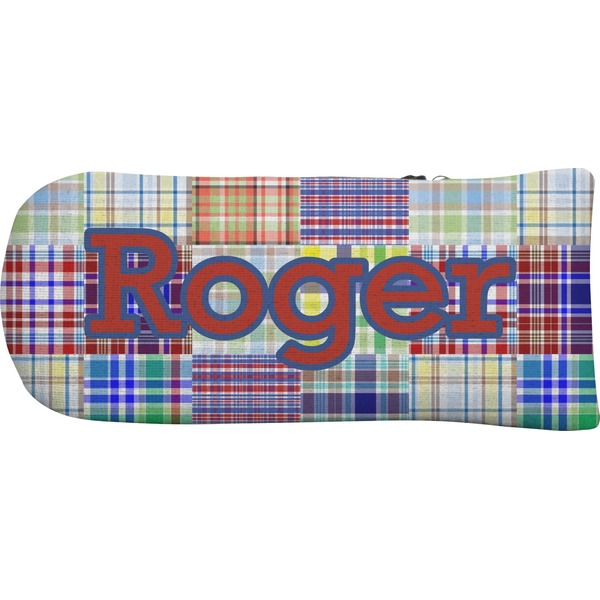 Blue Madras Plaid Putter Cover (Front)