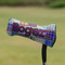 Blue Madras Plaid Print Putter Cover - On Putter