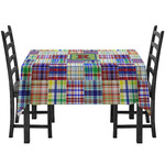 Blue Madras Plaid Print Tablecloth (Personalized)