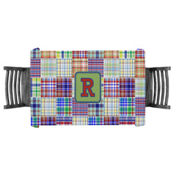 Blue Madras Plaid Print Tablecloth - 58"x58" (Personalized)