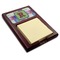 Blue Madras Plaid Print Red Mahogany Sticky Note Holder (Personalized)
