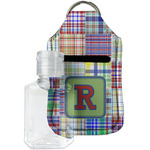 Blue Madras Plaid Print Hand Sanitizer & Keychain Holder - Small (Personalized)