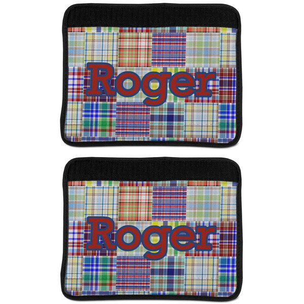 Blue Madras Plaid Print Seat Belt Cover (APPROVAL Update)