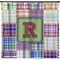 Blue Madras Plaid Print Shower Curtain (Personalized) (Non-Approval)