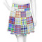 Blue Madras Plaid Print Skater Skirt