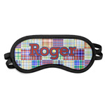 Blue Madras Plaid Print Sleeping Eye Mask (Personalized)