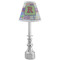 Blue Madras Plaid Print Small Chandelier Lamp - LIFESTYLE (on candle stick)