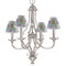 Blue Madras Plaid Print Small Chandelier Shade - LIFESTYLE (on chandelier)