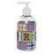 Blue Madras Plaid Print Plastic Soap / Lotion Dispenser (8 oz - Small - White) (Personalized)
