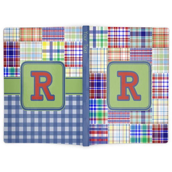 Blue Madras Plaid Print Soft Cover Journal - Apvl