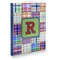 Blue Madras Plaid Print Softbound Notebook - 5.75" x 8" (Personalized)