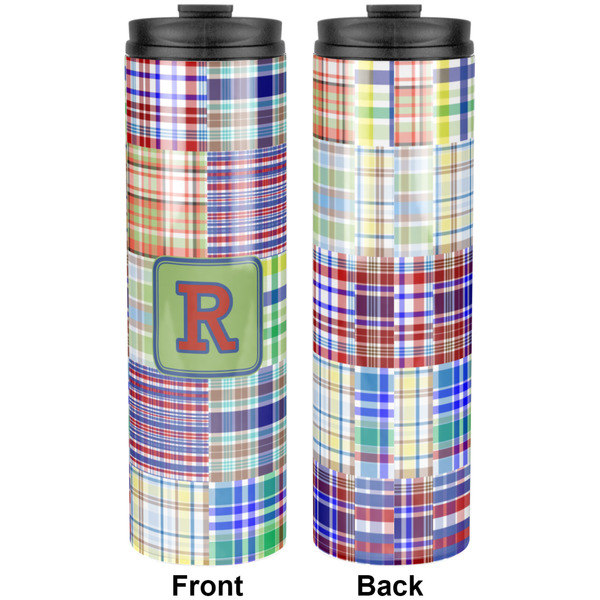 Blue Madras Plaid Print Stainless Steel Tumbler 20 Oz - Approval