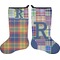 Blue Madras Plaid Print Stocking - Double-Sided - Approval