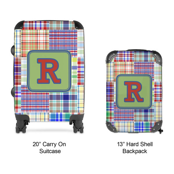 Blue Madras Plaid Print Suitcase Set 4 - APPROVAL