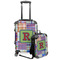 Blue Madras Plaid Print Kids 2-Piece Luggage Set - Suitcase & Backpack (Personalized)