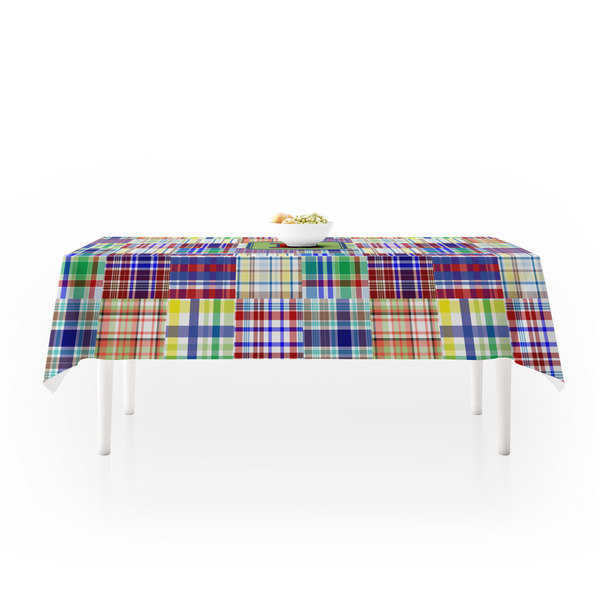 Blue Madras Plaid Print Tablecloths (58"x102") - MAIN