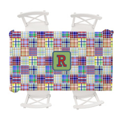 Blue Madras Plaid Print Tablecloth - 58"x102" (Personalized)