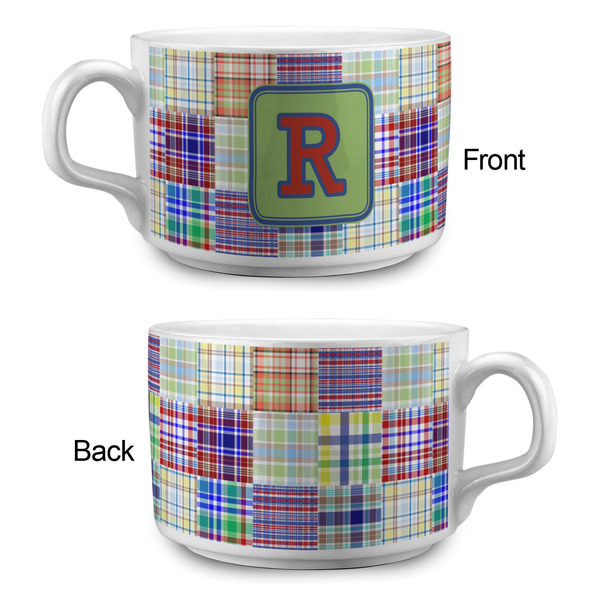 Blue Madras Plaid Print Tea Cup - Single Apvl