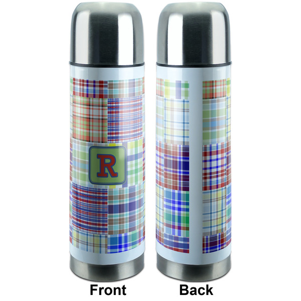 Blue Madras Plaid Print Thermos - Apvl