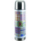 Blue Madras Plaid Print Stainless Steel Thermos (Personalized)