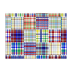 Blue Madras Plaid Print Tissue Paper Sheets - Large - Heavyweight