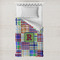Blue Madras Plaid Print Toddler Duvet Cover w/ Initial
