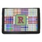 Blue Madras Plaid Print Trifold Wallet (Personalized)