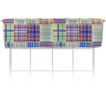 Blue Madras Plaid Print Valance