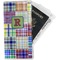 Blue Madras Plaid Print Travel Document Holder