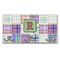 Blue Madras Plaid Print Wall Mounted Coat Hanger - Front View