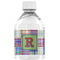 Blue Madras Plaid Print Water Bottle Labels - Custom Sized (Personalized)
