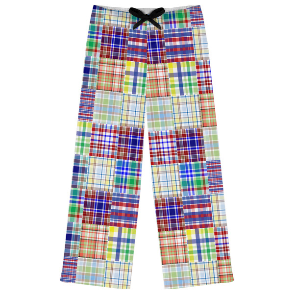 Custom Blue Madras Plaid Print Womens Pajama Pants