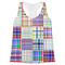 Blue Madras Plaid Print Womens Racerback Tank Top - 2X Large