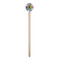 Blue Madras Plaid Print Wooden 6" Stir Stick - Round - Single Stick