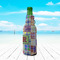 Blue Madras Plaid Print Zipper Bottle Cooler - LIFESTYLE