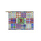 Blue Madras Plaid Print Zipper Pouch - Small - 8.5"x6" (Personalized)