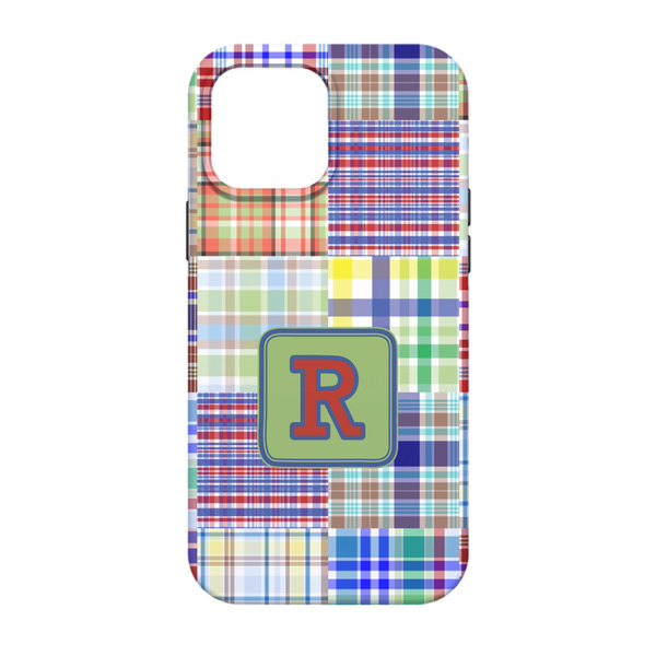 Blue Madras Plaid Print iPhone 13 Pro Tough Case - Back