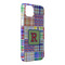 Blue Madras Plaid Print iPhone Case - Plastic - iPhone 14 Plus (Personalized)