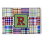 Blue Madras Plaid Print Serving Tray (Personalized)